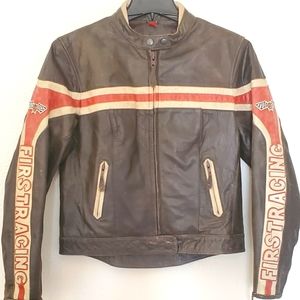 First Racing Leather Motorcycle Jacket